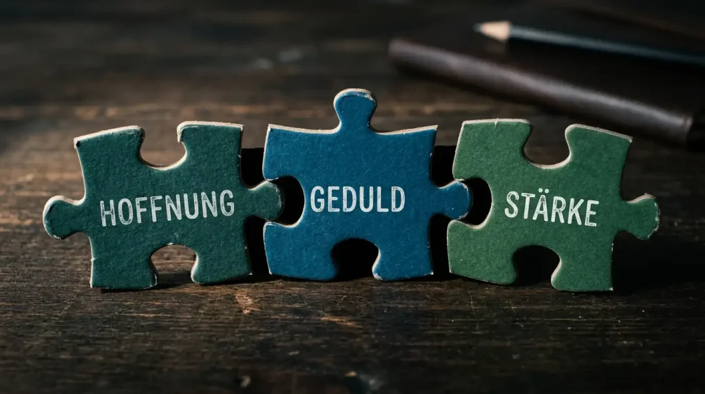 Drei zerbrochene Puzzleteile auf einem Schreibtisch als Symbol für die gescheiterte Fusion von Giropay, Paydirekt und Kwitt