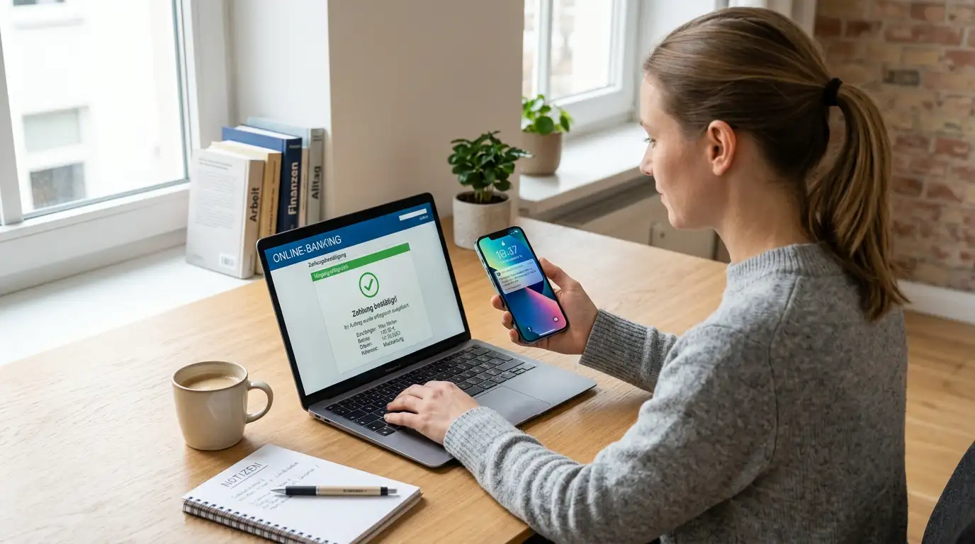 Giropay Sportwetten Einzahlung per Online-Banking am Laptop