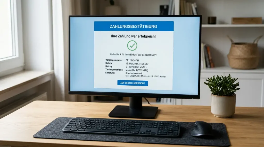 Sofortüberweisung per Klarna für eine Sportwetten-Einzahlung auf dem Bildschirm