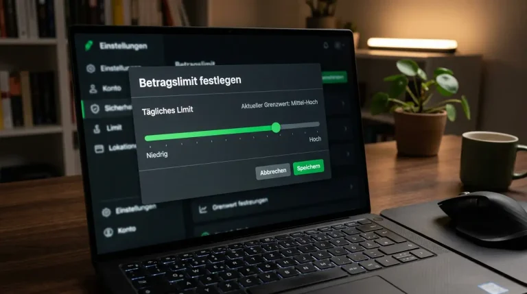 Schieberegler auf einem Bildschirm zur Einstellung von Einzahlungslimits bei Sportwetten