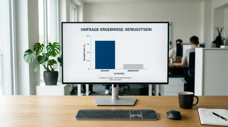 Umfrageergebnis auf einem Bildschirm mit hohem Unbekanntheitsgrad einer Zahlungsmethode
